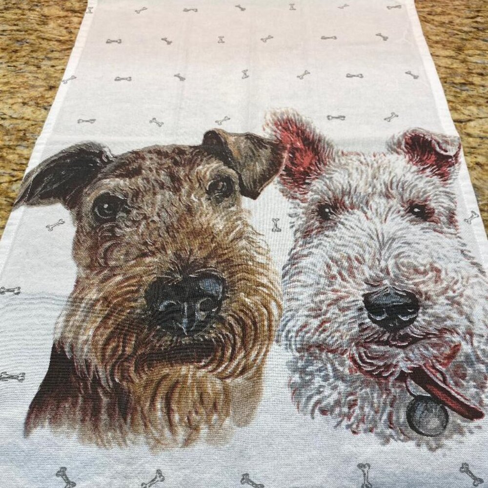 Wire Fox Terrier Dogs Tea Towel